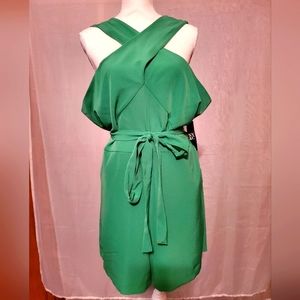 Crisscross romper with a belt